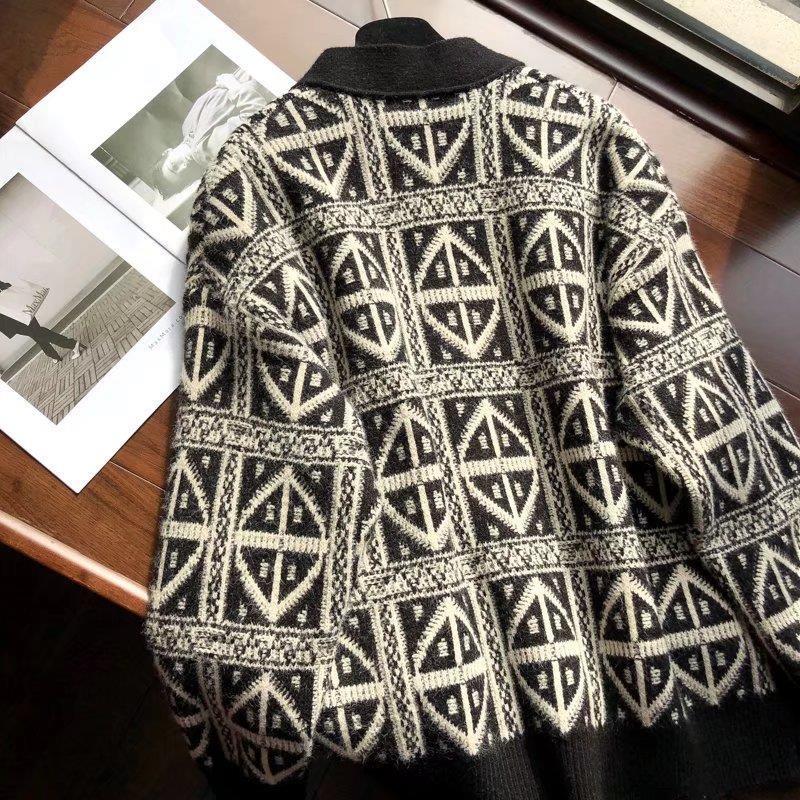 Men's Thickened Double-line Knitted Cardigan