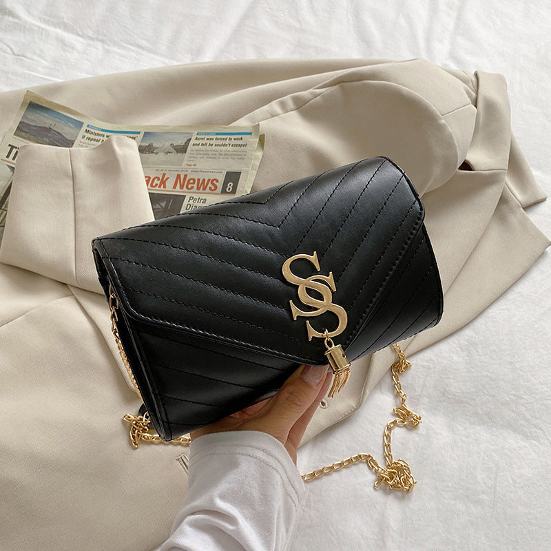 Kæde Crossbody Fashion Bogstav Frynset Tote Taske