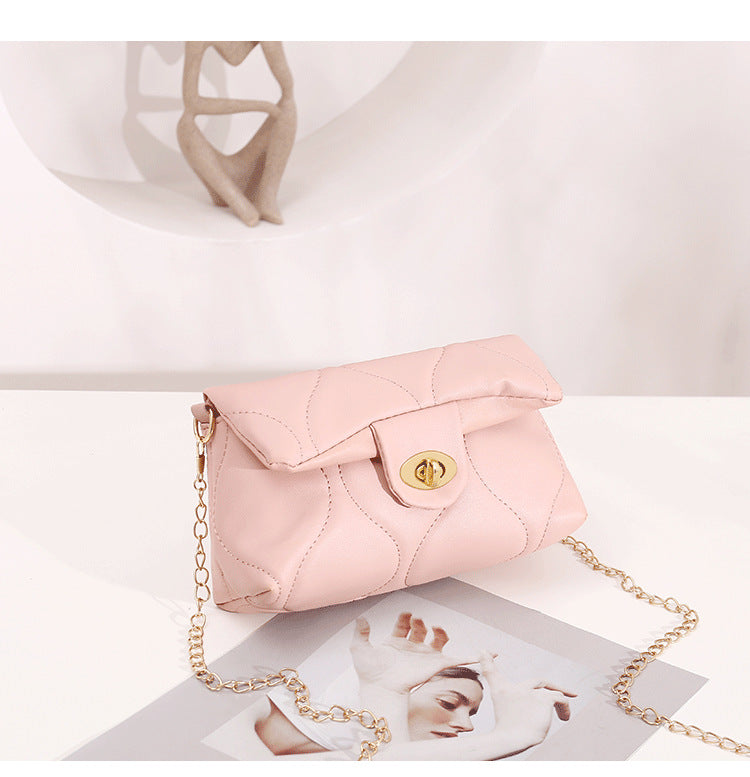 Small Design Texture Of Embroidered Square Bag