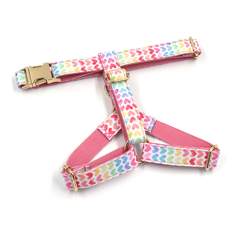 Cute Pink Colorful Dog Chest And Back
