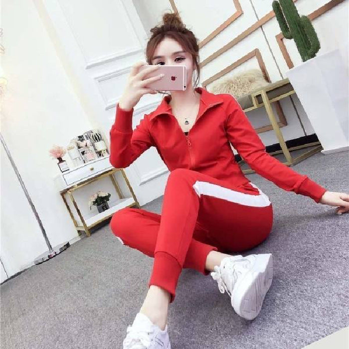 Womens Fashionable Active Casual Long-Sleeve Set