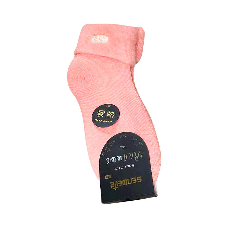 Women's Wholesale Brushed Thickened Wool Lining Room Socks