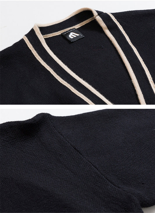 Sweater i koreansk stil løs afslappet trendsweater cardiganjakke