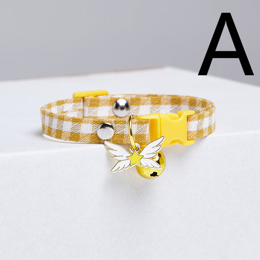 Cat Cute Checkered Collar Bell