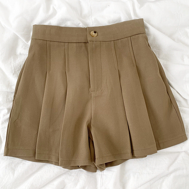 Tight, High Waist, Loose, Slim, Versatile Wide-leg Shorts