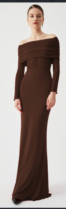 Off Shoulder Slim Fit Dress Mesh