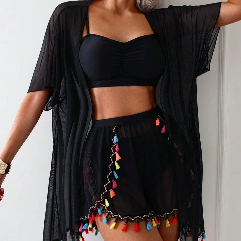 Sexy Tassel Bikini Swimsuit Set For European And American Styles