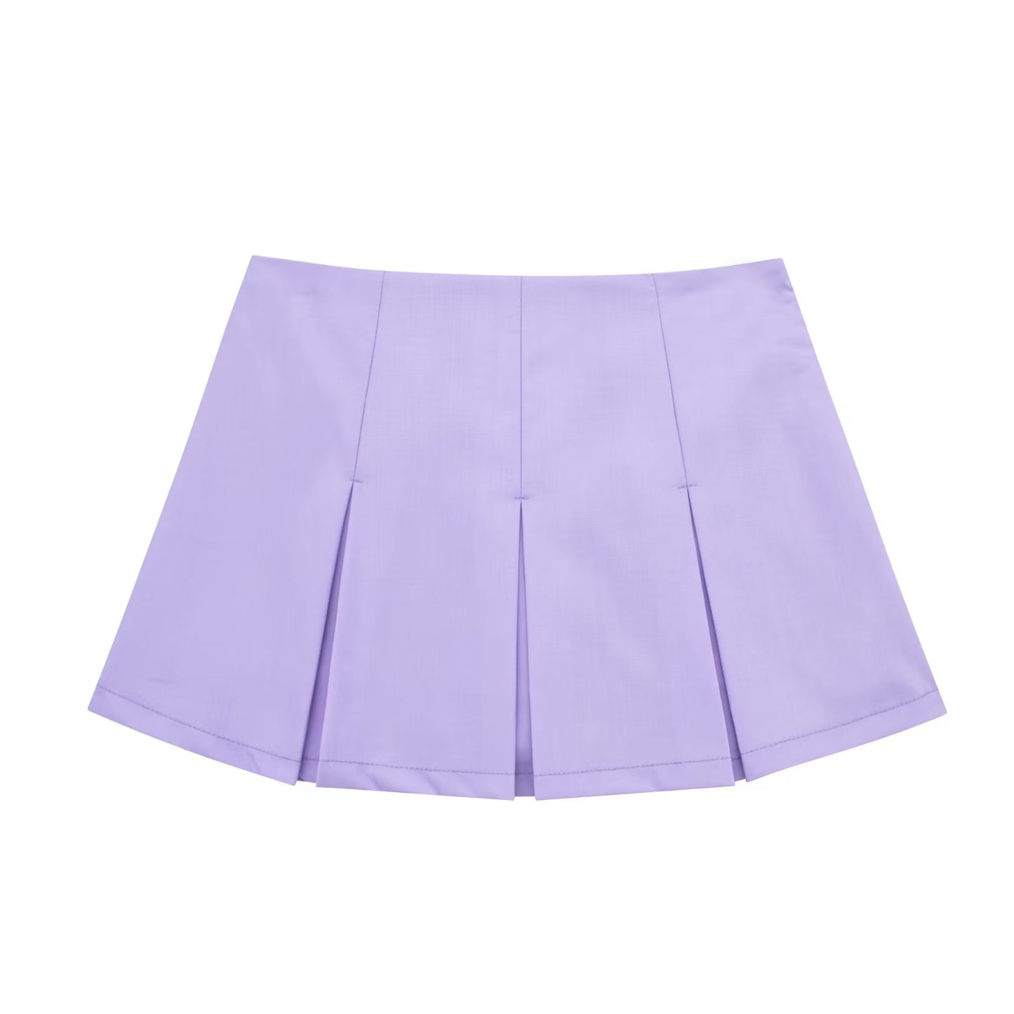 European And American Style High Waisted Wide Pleated Pants Skirt