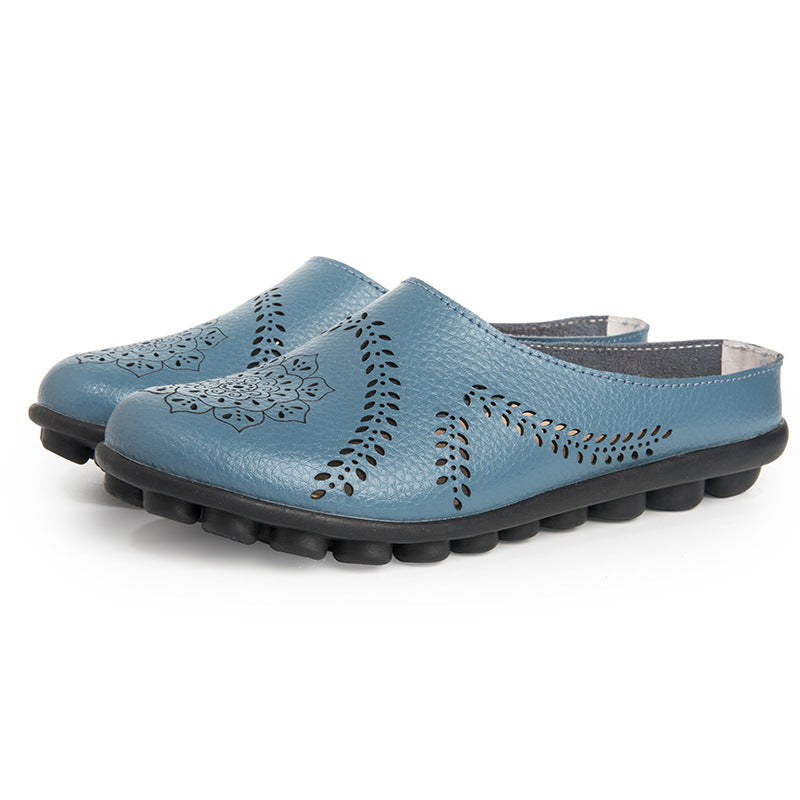 Women's Fashion Casual Solid Color Leather Shoes