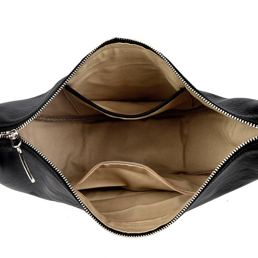 Niche Large Capacity Underarm Leather Shoulder Messenger Bag