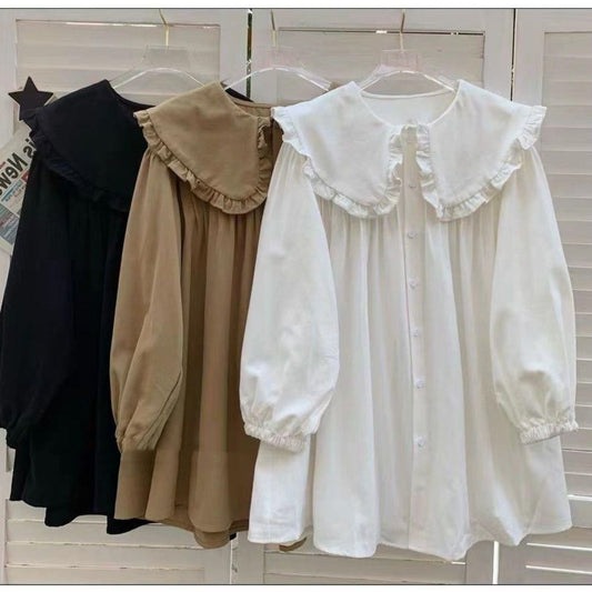 Plus Size New Full-figured Women's Blouse Long Sleeve Shirt Loose Slim Fit
