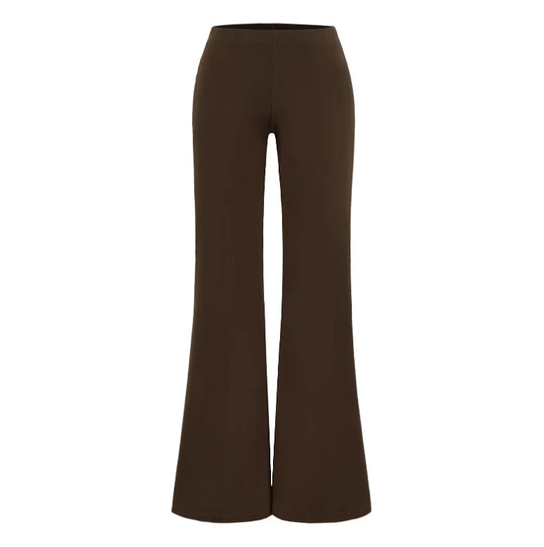 Sleeveless Long-Sleeve Draped Knit Flare Pants Set