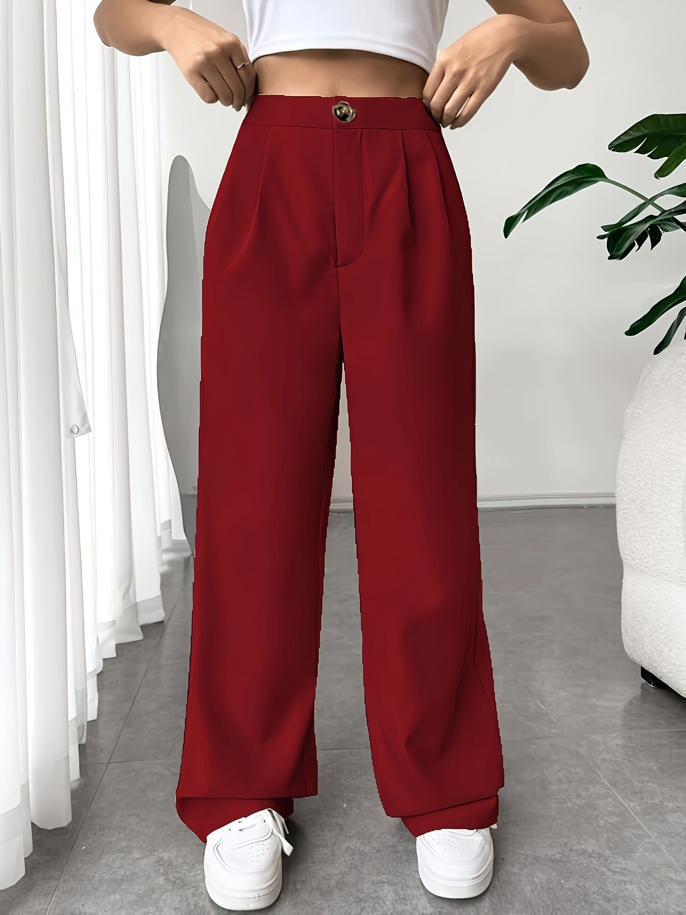Suit Wide-leg Pants For Women High Waist Drooping Loose
