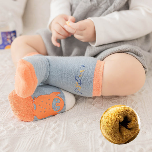 Thickened Children's Terry Floor Socks Cartoon Big Point