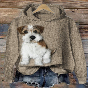 Digital Printing Men's Hoodie Heartbeat Pattern Hooded Sweater