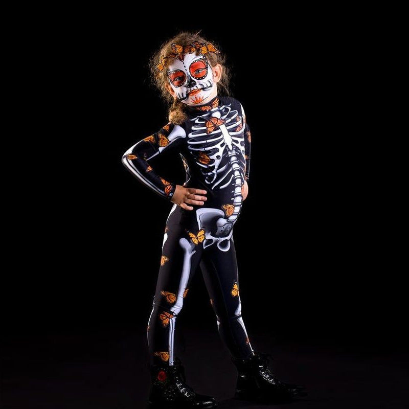 Halloween Parent-child Dress Printing Long Sleeve Jumpsuit Women
