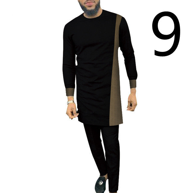 Men's Casual Long-sleeved Top And Pants Suit