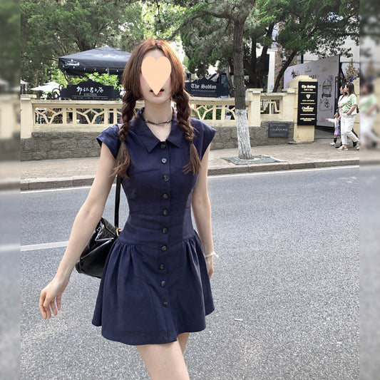 Figure-flattering Skirt Dress For Women Sleeveless Summer Shirt Dress