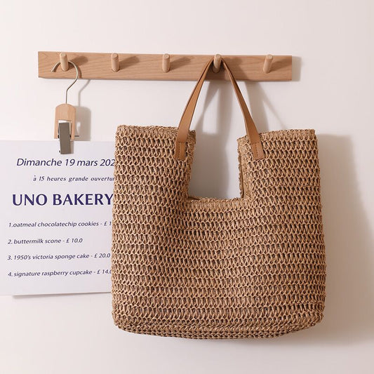 New One-shoulder Straw Simple Large Capacity Beach Bag