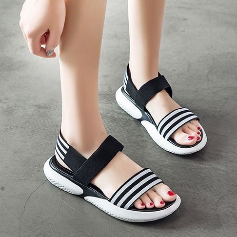 Yuzui Summer Thick-soled Sponge Cake Student All-match Korean Style Flat-soled Women's Shoes