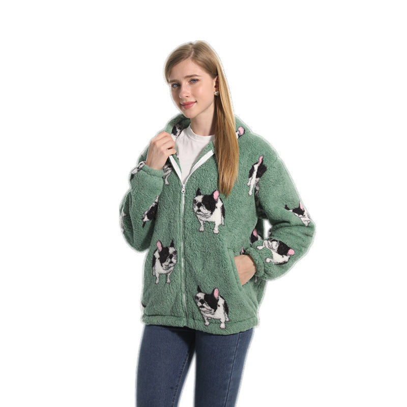 Fleece-lined Thickened Hooded Jacket