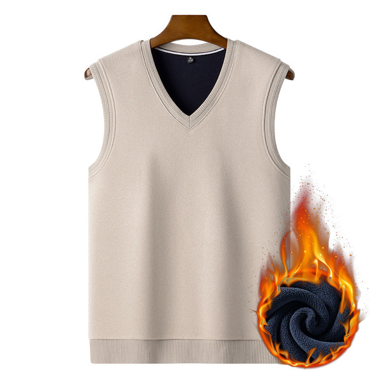 Sleeveless Casual Men's Knitted Sweater Pullover Vest