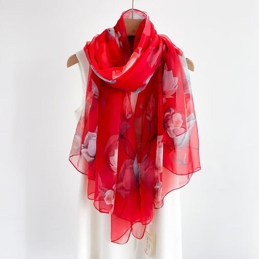 Women's Fashionable All-match Long Printed Anti-DDoS Scarf
