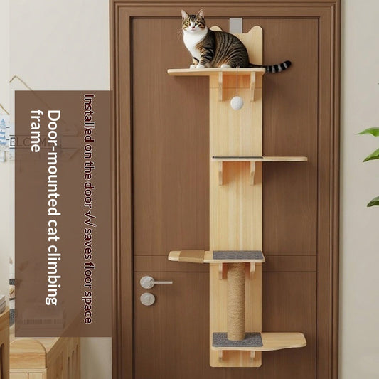 Hanging Cat Tree With Scratching Postspace-saving Design