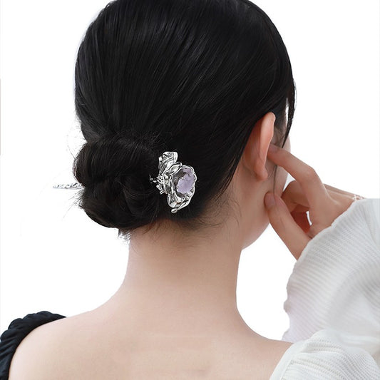 Resin Light Luxury High-grade Metal Hairpin