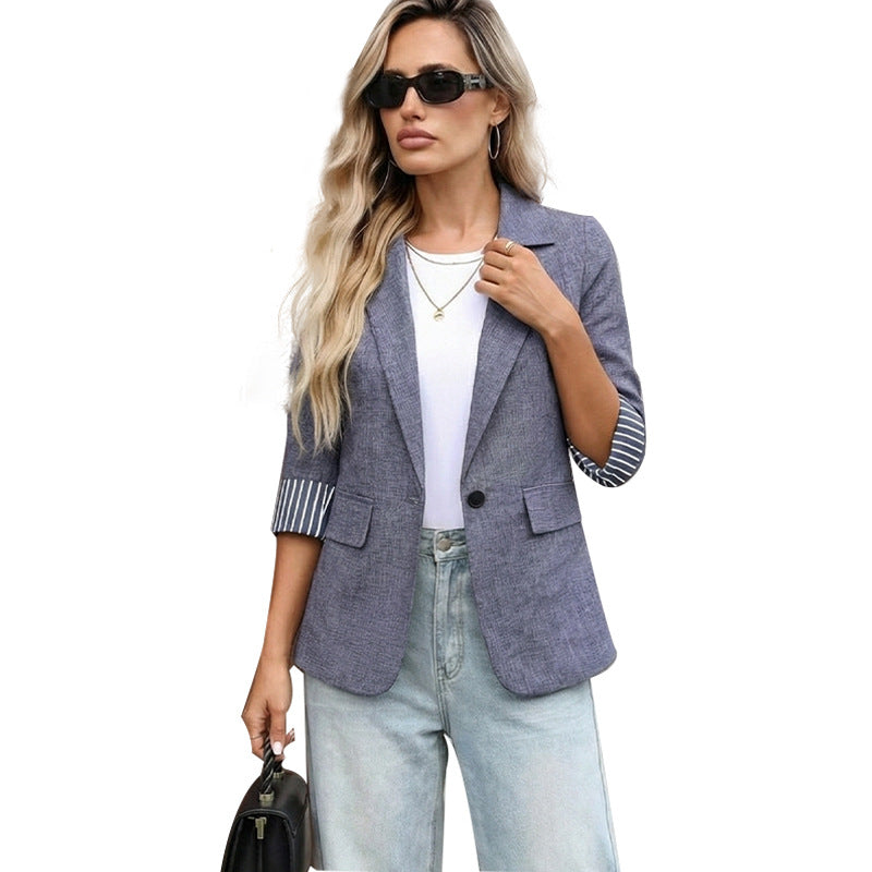 Elegant blazer med trekvartærmer til kvinder
