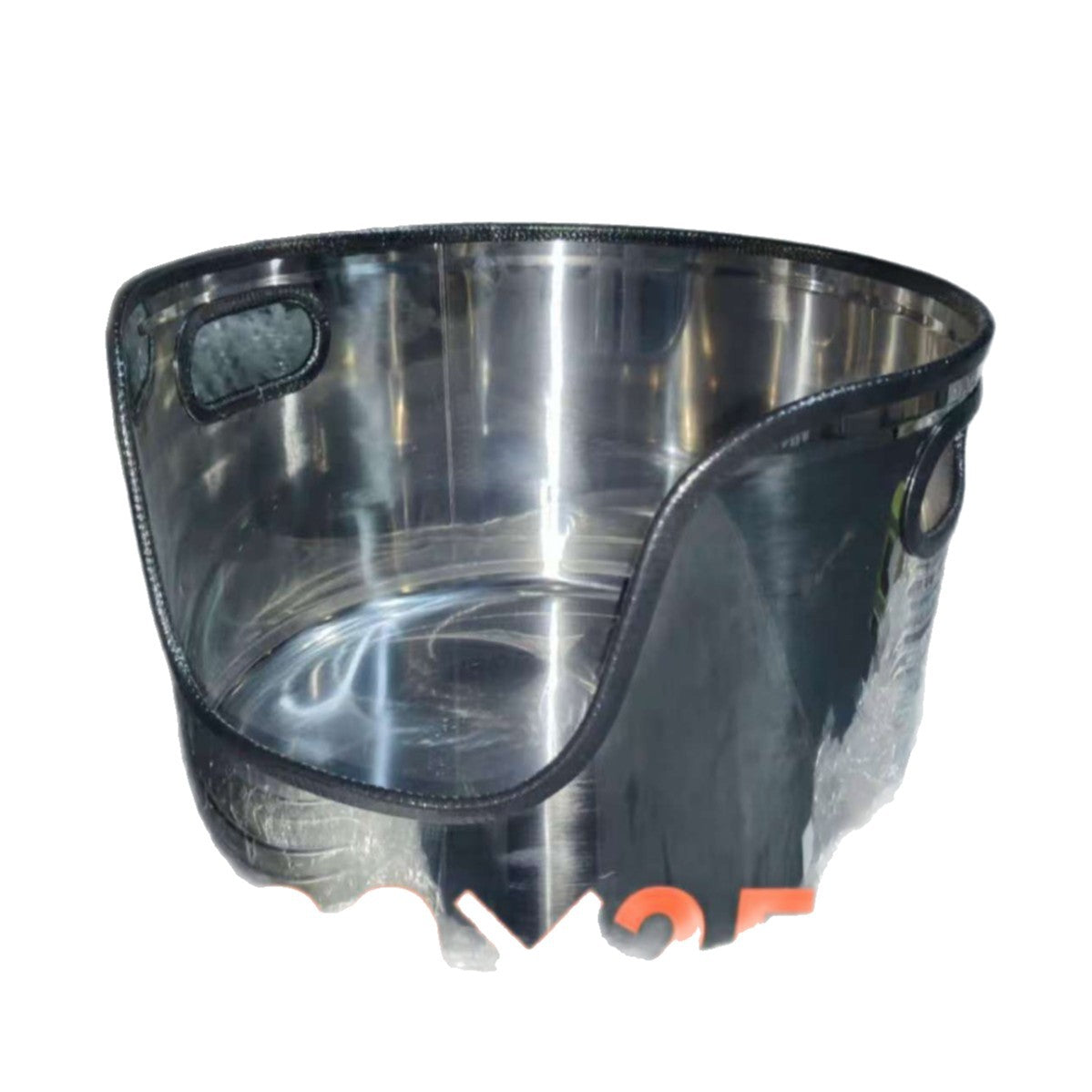 Stainless Steel Semi-enclosed Litter Box With Splash-proof Design