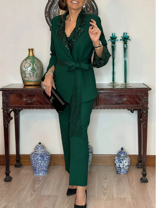 Stylish And Elegant Womens Suit Set Blazer And Trousers