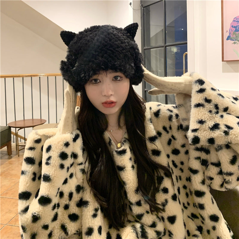 Warmth Plush Cold Proof Hat 3D Cat Ears