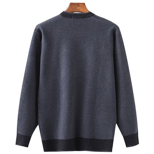 Middle-aged And Elderly Male Father's Wool Cardigan Sweater