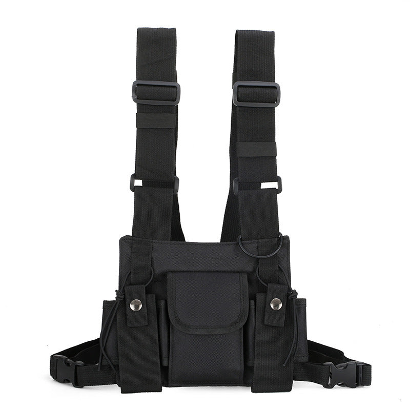 Taktisk taske i Hong Kong-stil Hip Hop-vest Brysttaske