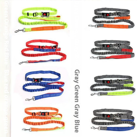 With Elastic Night Reflective Filament Sling Supplies Outdoor Running Dog Leash