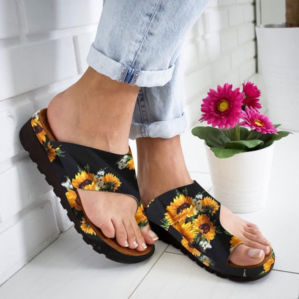 Sandals And Slippers Female Summer New Style Aliexpress Solid Color Flat With Toe Ladies Foreign Trade Plus Size 43 Sandals Wholesale