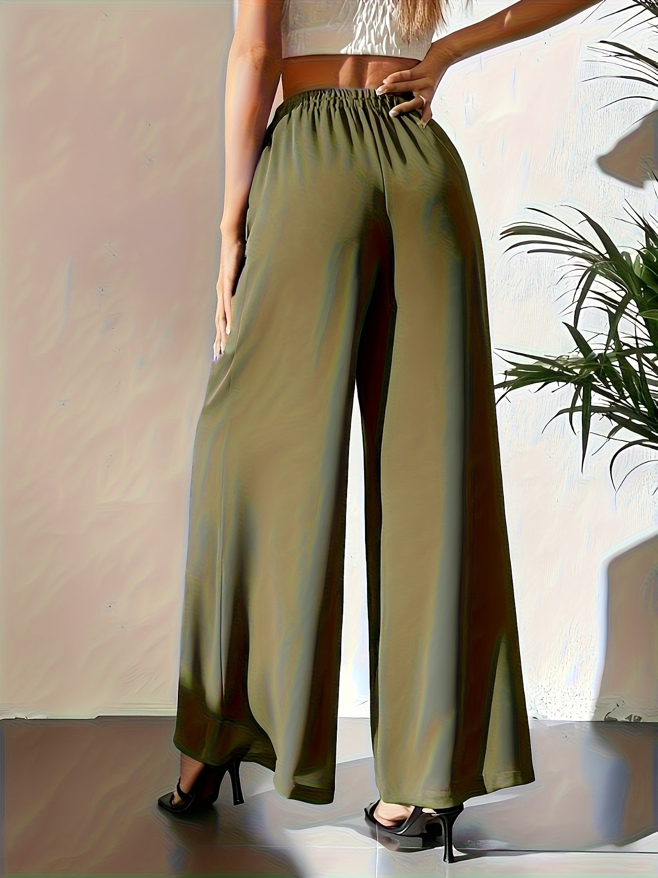 Casual Chiffon Wide-leg Pants Loose Trousers