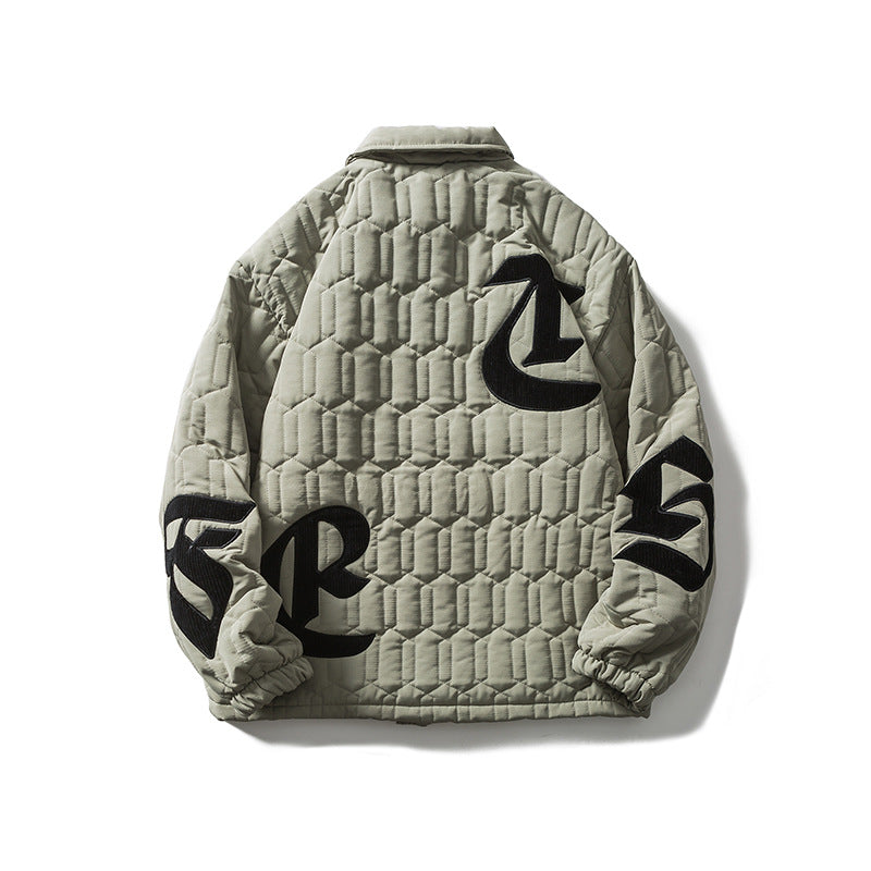 Men's Plastered Rhombus Jacket Padded Coat