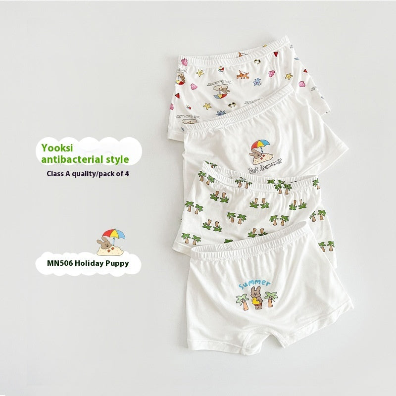 Children's Underwear Class A Pure Cotton Antibacterial Cartoon Boy