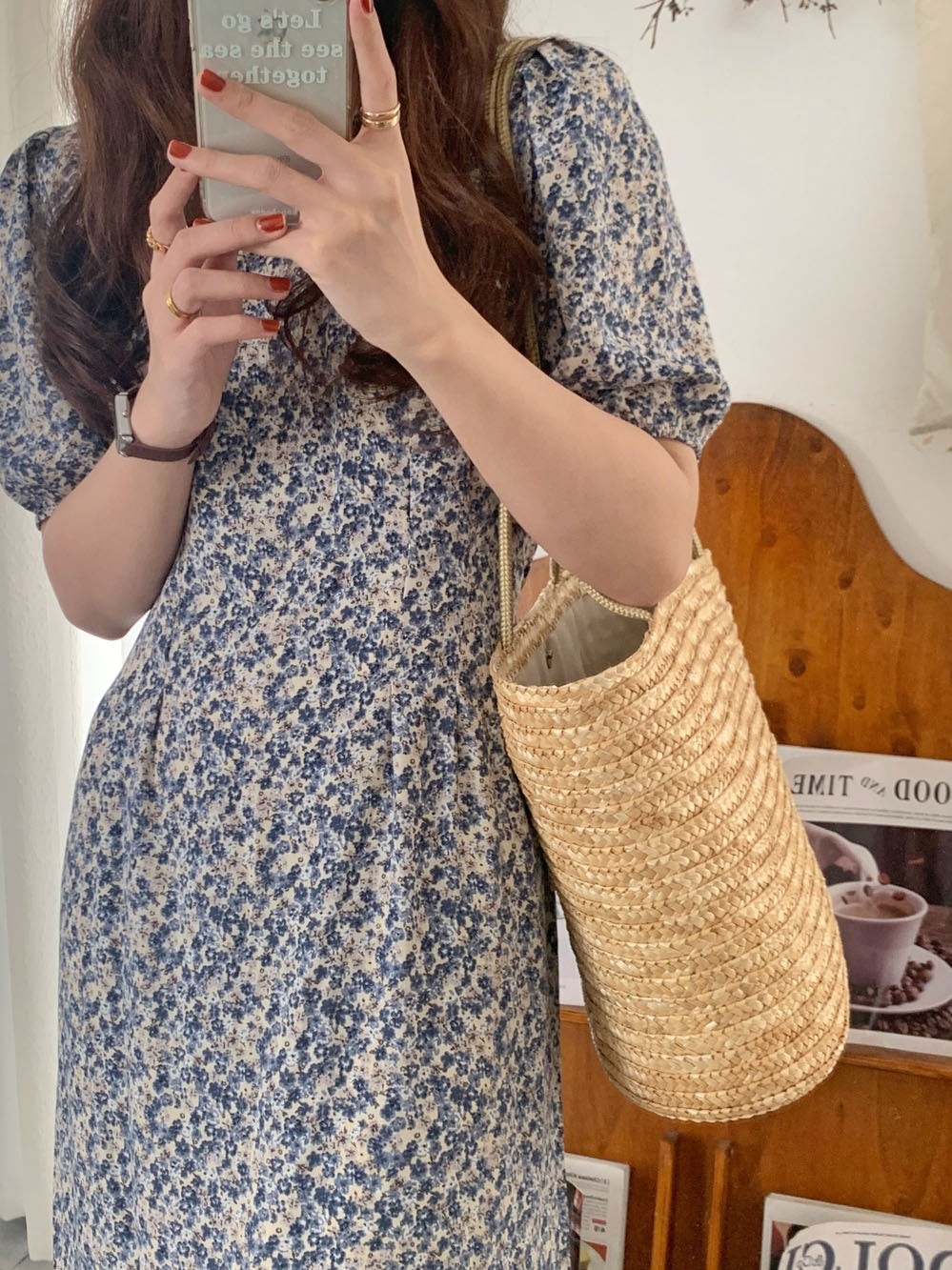 French Style Retro Large Capacity Straw Bag