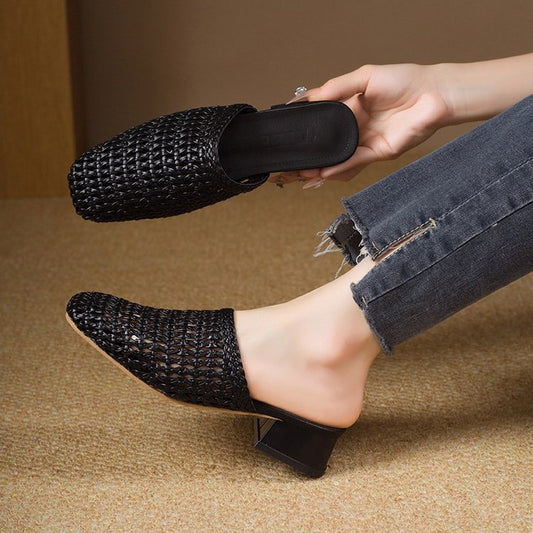 Summer New Arrival Womens Fashion Sandals With Woven Uppers