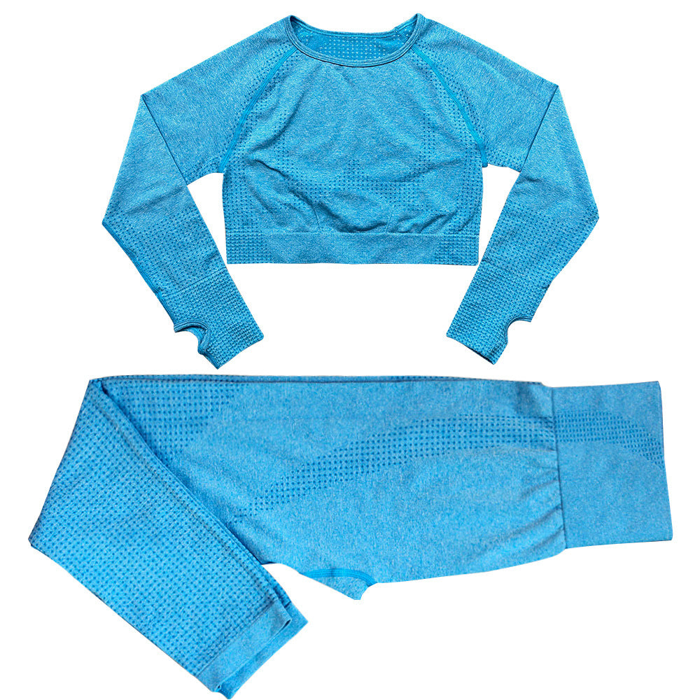 Seamless Knitted Dot Yoga Suit For Women
