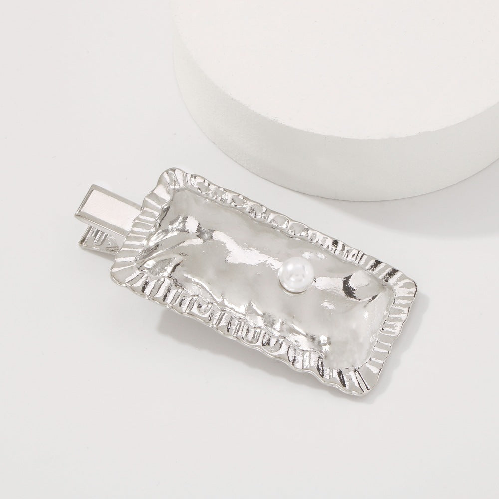 Simple Texture Hairpin Personality Creative Retro Square Hair Accessories