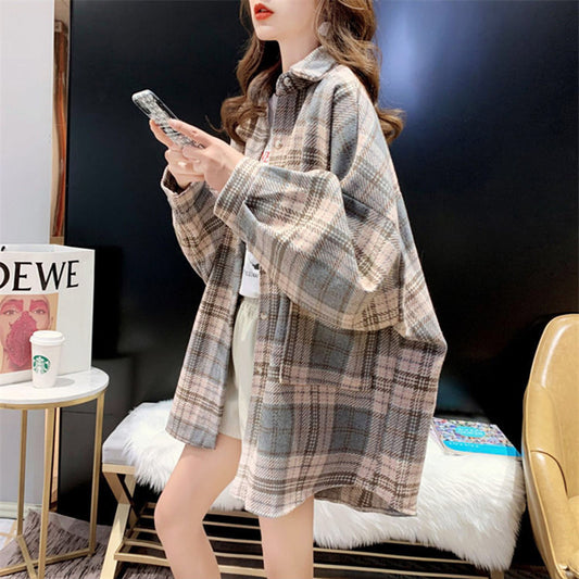 Loose Versatile Long Sleeve Shirt Autumn And Winter Leisure Coat