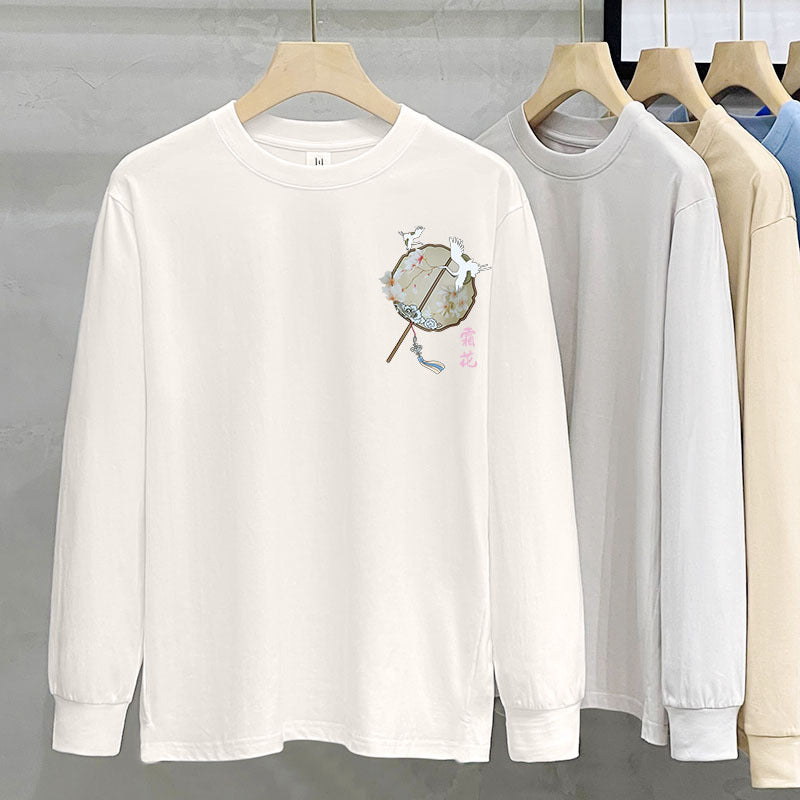230g Heavy Cotton Long-sleeved T-shirt For Women