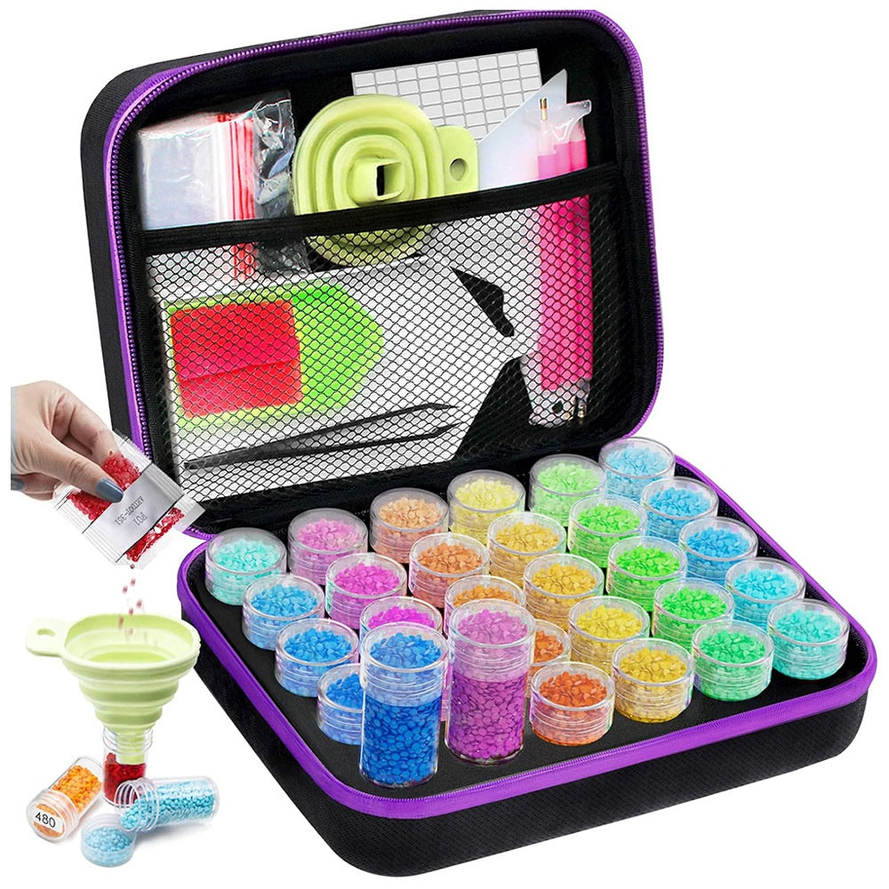 Diamond Painting Crystal Manicure Jewelry Bottle Storage Box