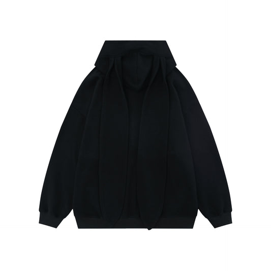 Design Hooded Rabbit Ears Cardigan Woman Cotton Dress