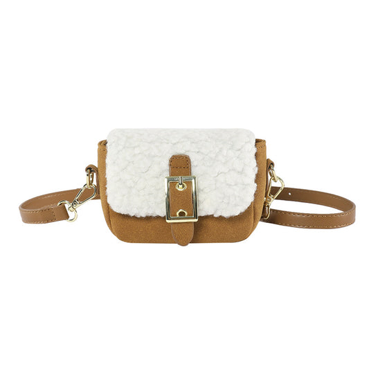 Plush Stitching Fashion Underarm Bag Women's Bag