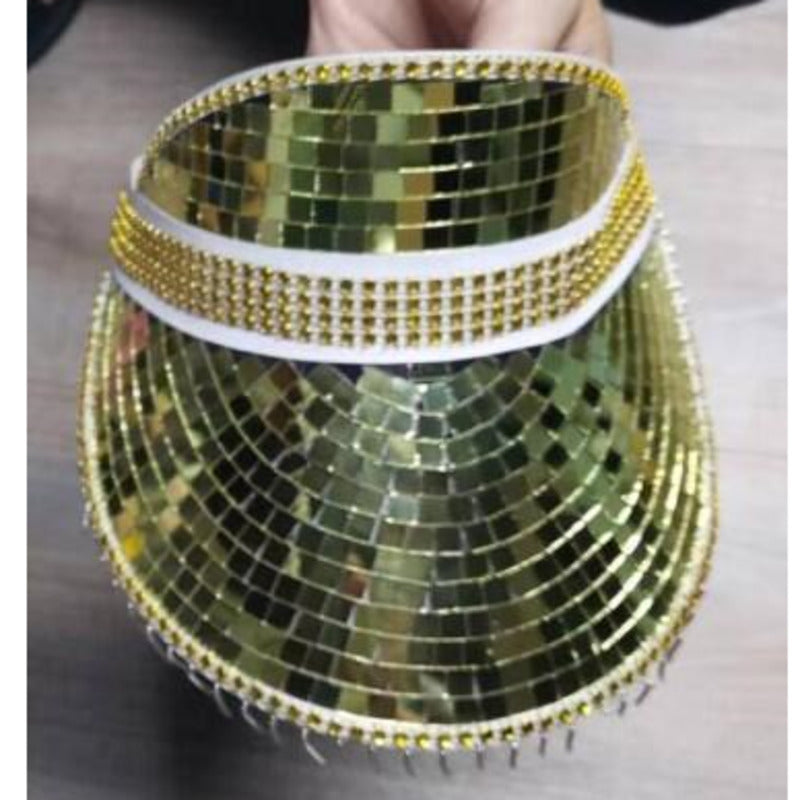 Ladies' Party Decorative Glass Sequin Hat